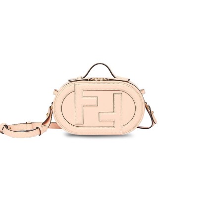 FENDI VITELLO GRACE MATTE O'LOCK MINI CAMERA CASE LIGHT ROSE 8BS058A5DYF14N1 (21*13*8cm)